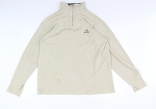 Fred Perry Men's Beige XL 1/4 Zip Sweatshirt
