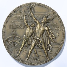 1973-Dated Portugese Merchant Navy AE (Bronze) Medal - Scarce