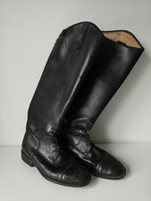 Cavallo Long Black Leather Dressage Hunting Riding Boots UK Size 7.5