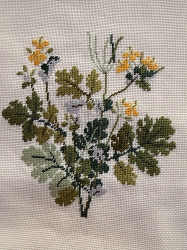 Hand embroidered cushion cover - hand,
