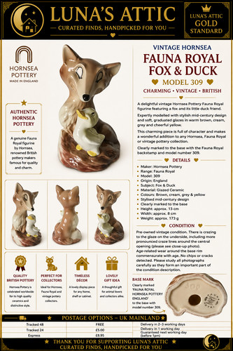 Vintage hornsea pottery fauna - pottery,