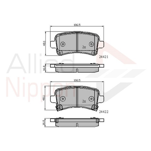Brake pads set - for, saab