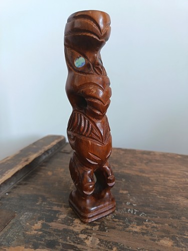 Vintage carved wooden maori - vintage,