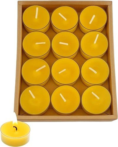 Pure beeswax tea lights - tea, candle