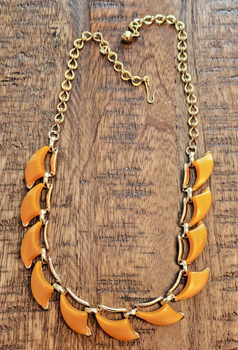 Vintage necklace orange - vintage,