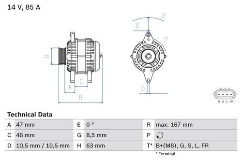 Bosch alternator for - bosch,