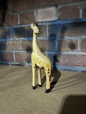 Small Giraffe Wooden Statue Home Decor Slight Chip