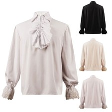 Men Shirt Tops Medieval Retro