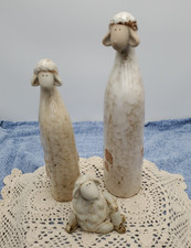 Family of 3 Sheep Stoneware