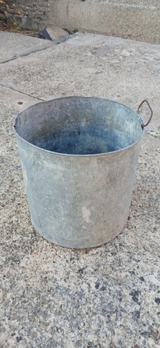 Vintage galvanized metal coal - galvanized,
