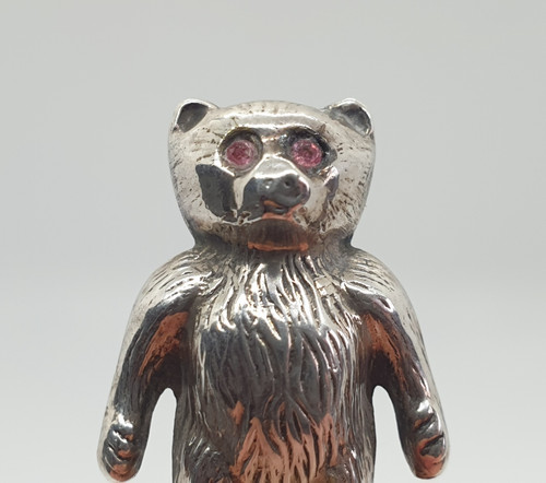 Sterling silver teddy - teddy, bear