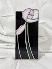 Miriad Stained Glass Vase Black Pink Green Charles Rennie Mackintosh Glasgow