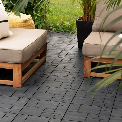 Interlocking mosaic decking - interlocking,