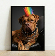 Punk Dog Quality Art Print or