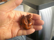 Hand Carved netsuke Fisherman