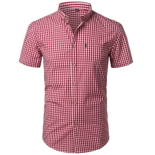 New mens short sleeve plaid - short,