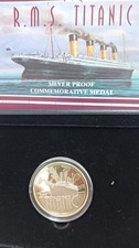 Sterling Proof RMS Titanic Commemorative Medal -Presentation Box Limited Edition
