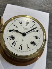 Vintage Ships Bell Clock. WEMPE Of  Germany. Bulkhead 1/2 Hour Watch Striking Me