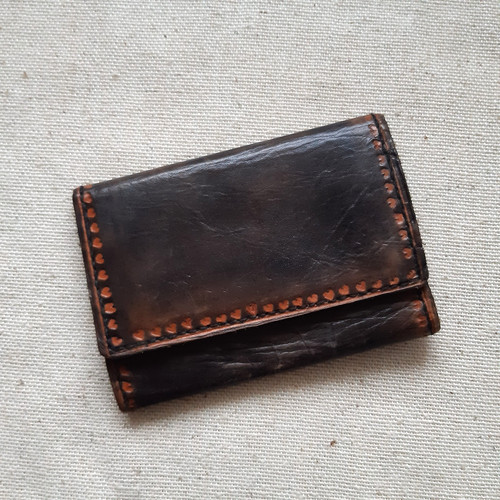 Genuine leather brown wallet - genuine,