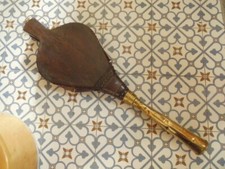 Triton Fog Horn Alldays + Onions Elm Brass c1900 Maritime Leather Bellows A/F