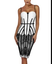 New Women's Black & White Lace