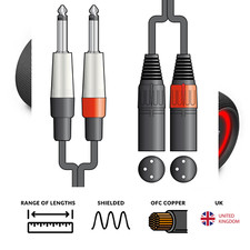 Citronic 2 x Male XLR to 2 x