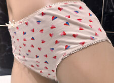 Girls Cute Cream Heart Print Panties  Cotton Briefs Knickers 13-14 yrs UK 10