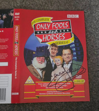 SIGNED SIR DAVID JASON ONLY FOOLS AND HORSES DVD SLEEVE CHARITY AUCTION DEL BOY
