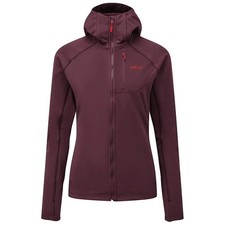 Rab Women's Superflux Hooded Fleece Jacket Size 14 / XL - Deep Heather/Red - New
