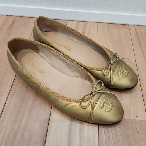 Chanel ballet flats gold - flats,
