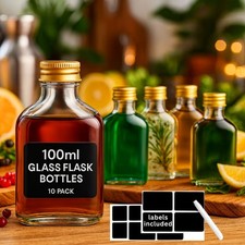 Glass flask bottles pack - 10,