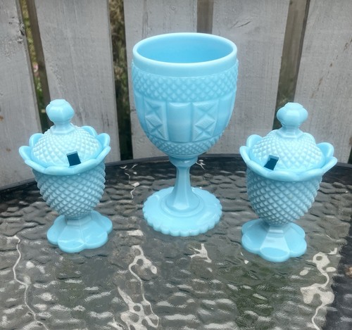 Antique french blue opaline - french,