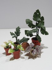 Dolls house miniatures, selection of assorted pot plants