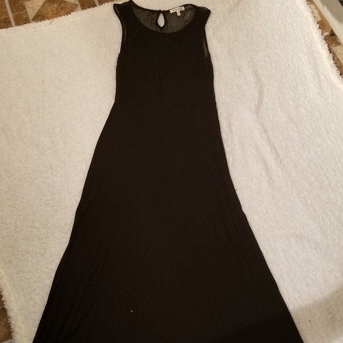 Black maxi dress mesh - , back