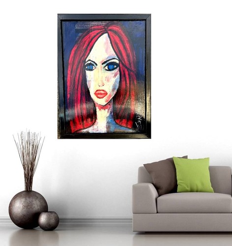 Original pop art lady red - pop,