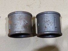 2" FULL SOCKET BLACK MALLEABLE IRON PIPE FITTINGS BSP X 2 off water