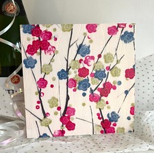 FLORAL ART CARD PINK BLOSSOM