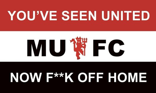 Man utd flag - utd, 5ft