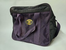 Vtg 90s Brunswick Gear Bowling Bag Purple Black Retro Single Ball Shoulder Strap