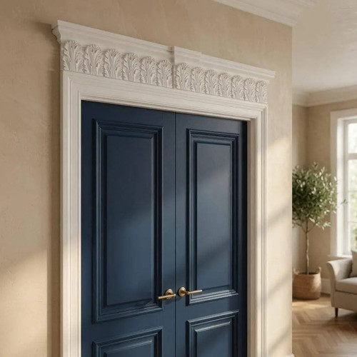 Acanthus overdoor pediment - acanthus,