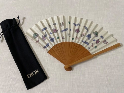 Dior folding fan colourful - dior,