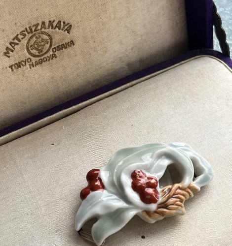 Antique matsuzakaya obi brooch - antique,