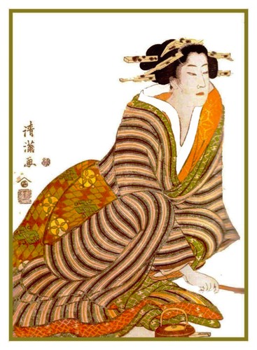 Japanese asian kuniyasu geisha - japanese,