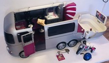 Bratz Flashback Fever Tour Party Bus 2004 M.G.A Entertainment W/Bike Accesories