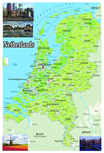 Netherlands map poster - map,