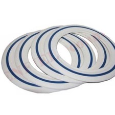 White Wall Blue Stripe Tyre