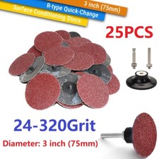 3inch 75mm Roll Lock R-Type Quick Change Discs Sanding Disc Metal Surface Polish
