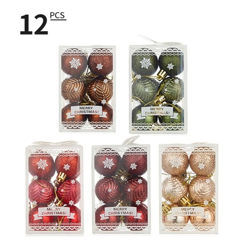 12pcs plastic christmas ball - 12pcs,