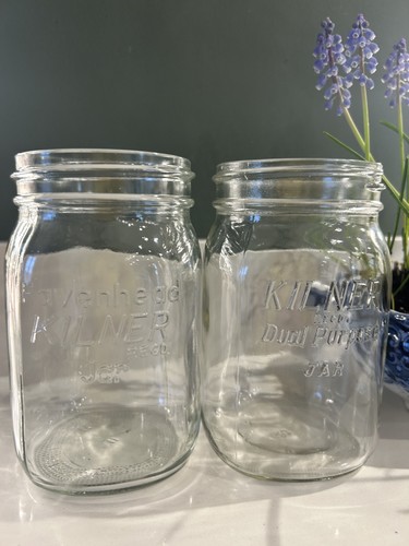 Pair vintage glass - of, kilner