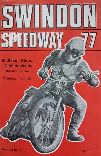 Swindon speedway programme - speedway,